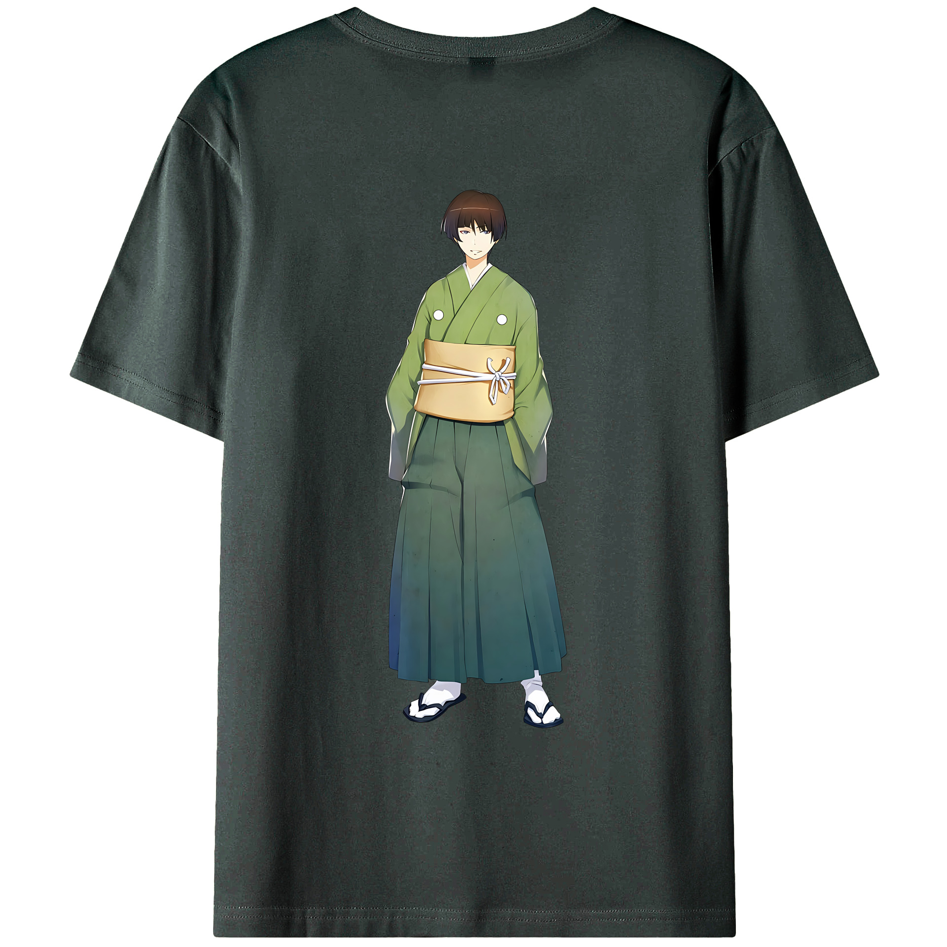 （画像用） 刀剣乱舞 Touken Ranbu 綿100％ メンズ半袖Tシャツ（バックプリント） 通気性